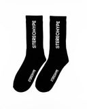 SH CREW SOCK - VERTICAL TEXT (BLACK)