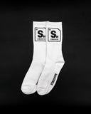 SH CREW SOCK - PERIODIC LOGO (WHITE)
