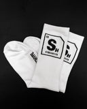 SH CREW SOCK - PERIODIC LOGO (WHITE)