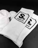 SH CREW SOCK - PERIODIC LOGO (WHITE)