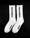 SH CREW SOCK - VERTICAL TEXT (WHITE)