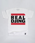 White Real DJing T-Shirt