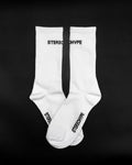 SH CREW SOCK - FRONT TEXT (WHITE)