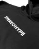 STEREOHYPE OG HOODIE - FRONT - LOGO TEXT - BLACK